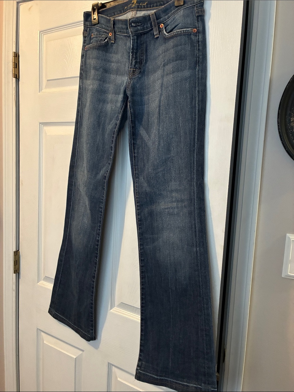 7 For All Mankind Women's Dark Blue Flare Jeans